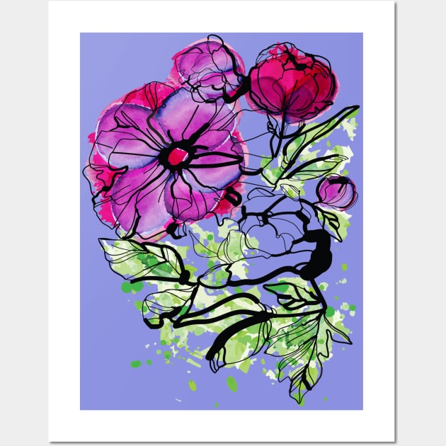 Pink Peony flower Wall Art by CindyS